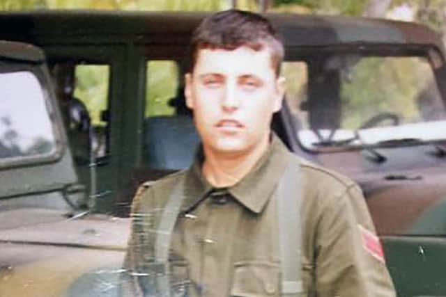 Erhan Havaleoglu pictured in the Turkish Army.