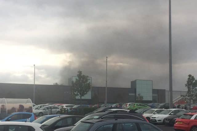 Smoke could be seen near Fort Kinnaird. Picture: David Walsh