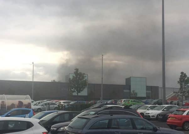 Smoke could be seen near Fort Kinnaird. Picture: David Walsh