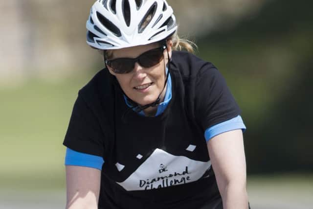 The Countess of Wessex trains ahead of her cycling 445 miles in September from the Palace of Holyroodhouse in Edinburgh to Buckingham Palace. Picture; PA