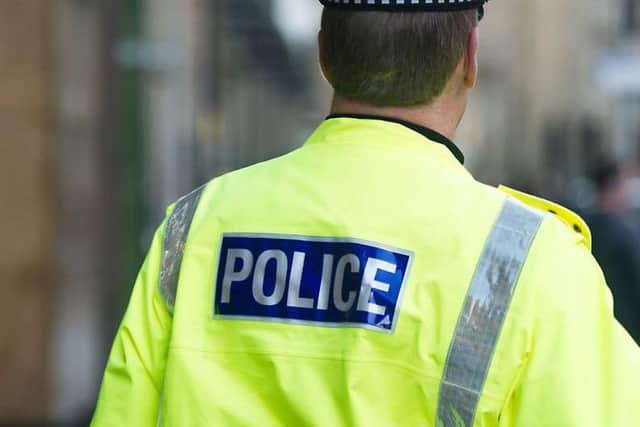Police arrested Sheppard Adeghe in Edinburgh. Stock image