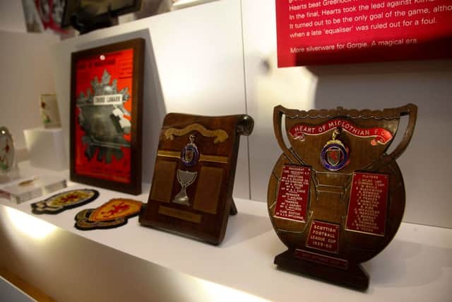 Inside the new Hearts museum at Tynecastle. Picture: Scott Louden