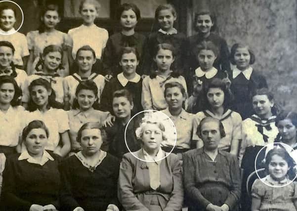 Matron Jane Haining in Budapest with the girls in her care. Agnes Rostas is pictured bottom right. PIC Church of Scotland.