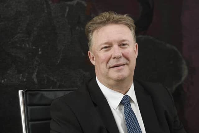 Andrew Kerr, Chief Executive of Edinburgh Council celebrates being in his role for a year. Pic: Greg Macvean-