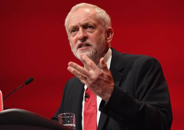 Labour party Leader Jeremy Corbyn addresses delegates and members at the Labour Party conference in Liverpool. Picture: Leon Neal/Getty Images