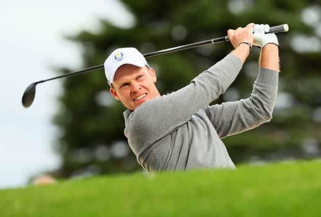 Danny Willett was told about his brother's article during a practice round at Hazeltine today. Picture: Getty Images