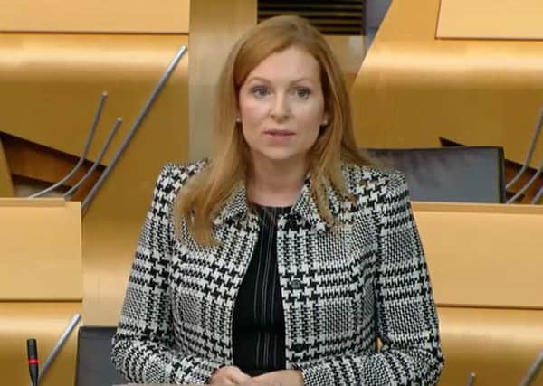 Ash Denham, SNP MSP for Edinburgh Eastern speaking in Wednesday's debate