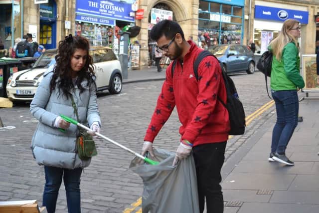 A group of 40 tourists and locals took to the streets today.