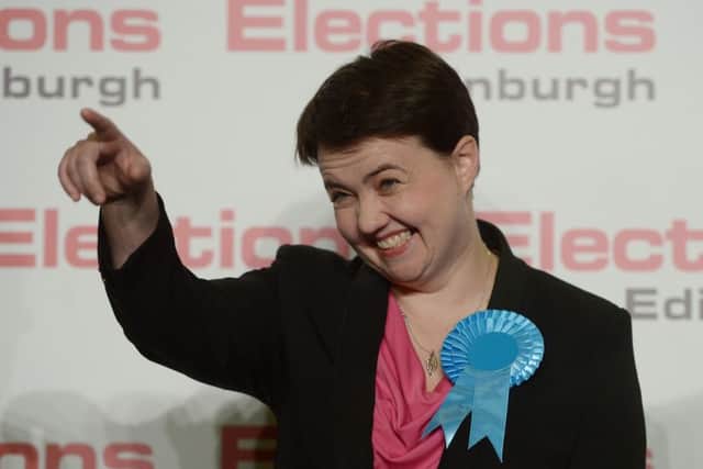 Leader Ruth Davidson at the Edinburgh Central count. Picture; Neil Hanna