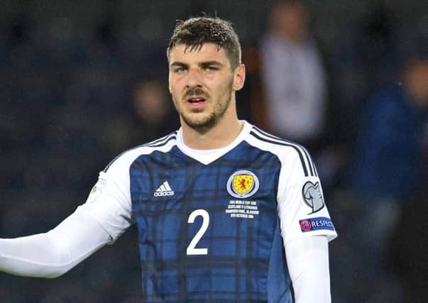 Callum Paterson's long throw-in led to Scotland's equaliser against Lithuania. Pic: SNS