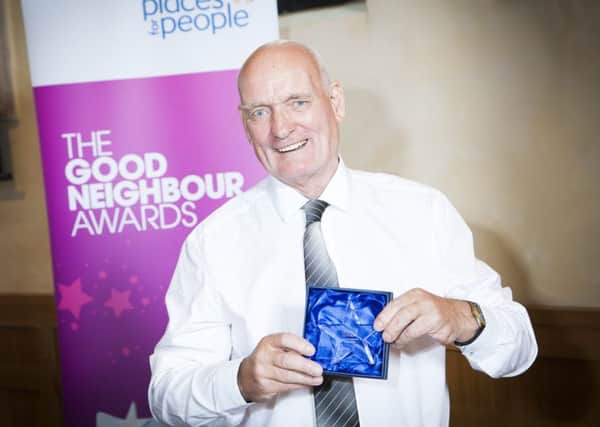 Peter Walker was nominated for his Good Neighbour Award on behalf of residents at Fortune Place, Edinburgh, for his time put into helping those at the club with gardening, construction and paving.