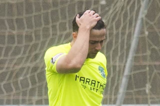Lewis Stevenson was sent off on his last start for Hibs. Pic: SNS