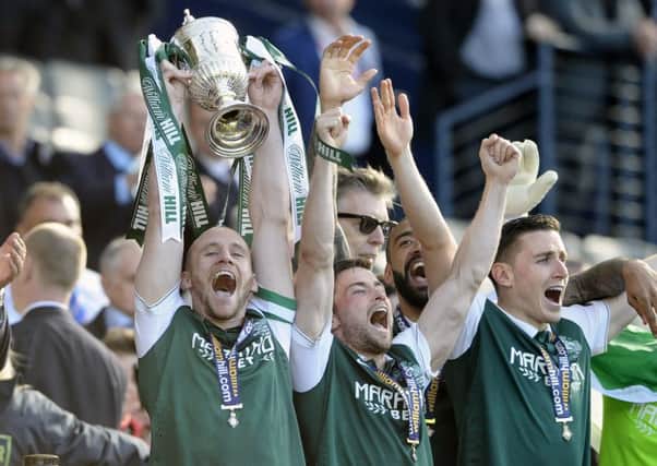 Winning the Scottish Cup has helped Hibs make a profit. Pic: SNS