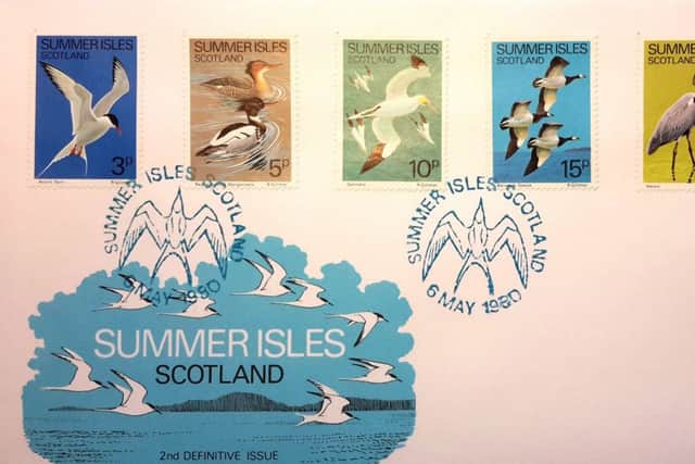 First day cover from the Summer Isles Philatelic Bureau, 1980. Designs by renown artist and ornithologist Robert Gillmor. PIC Contributed.