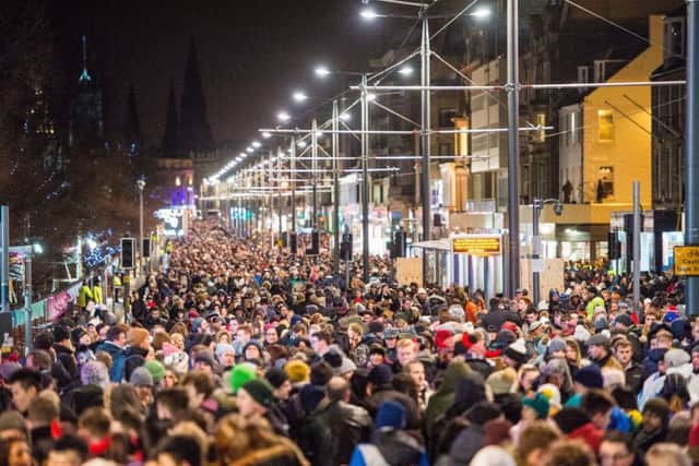 Last year's Hogmanay celebrations. Picture: Ian Georgeson