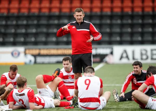 Robbie Horn has told his Bonnyrigg players to expect a much tougher test in the Scottish Cup than Turriff offered in the last round. Pic: Robert Perry