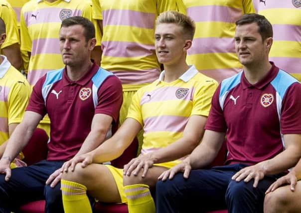 Andy Kirk, left, is head coach of Hearts Under-17s but also assists Under-20s coach Jon Daly, right