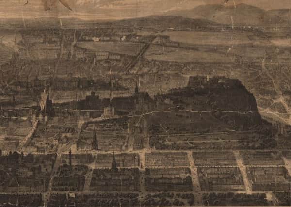 A section of Thomas Sulman's exceptional bird's eye view of Edinburgh in 1868. Picture: National Library of Scotland.