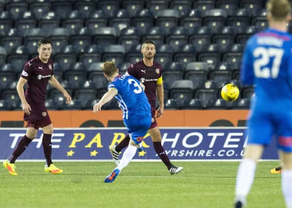 Steven Smith scores Kilmarnock's second goal at Rugby Park