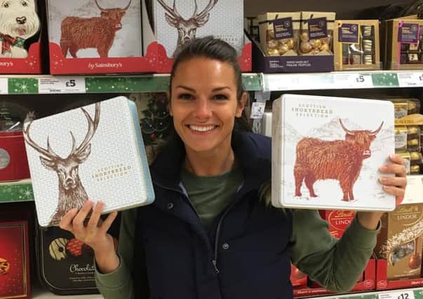 Cherith Harrison showing off her festive creations which will soon be sold at Sainsburys stores nationwide. Picture: Contributed.