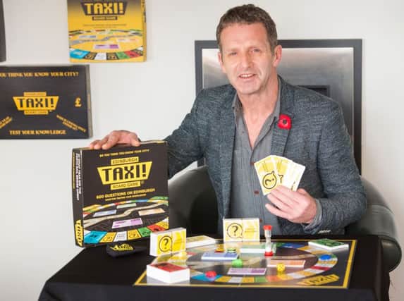 Ex-cabby Derek Carroll has invented a board game celebrating Edinburgh's rich heritage