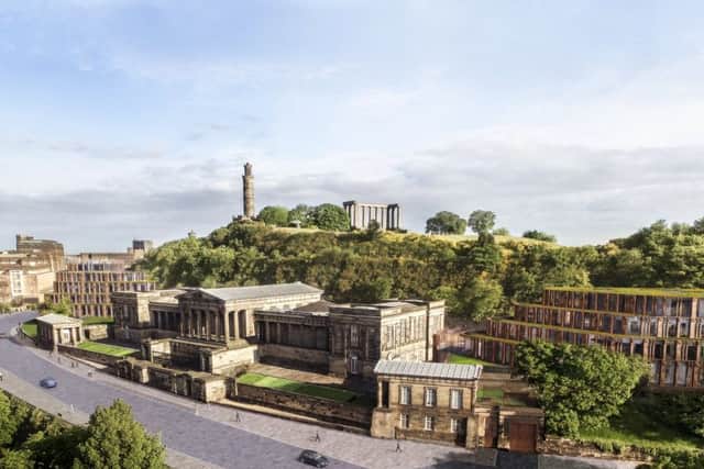 Artist's impression of hotel plans for the old Royal High School.