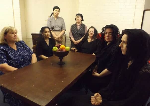 The cast of Leitheatre's The House of Bernarda Alba in rehearsal Pic: Contributed