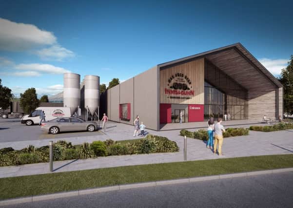 Artist's impression of new Innis & Gunn brewery , who have developed beer from the clouds.