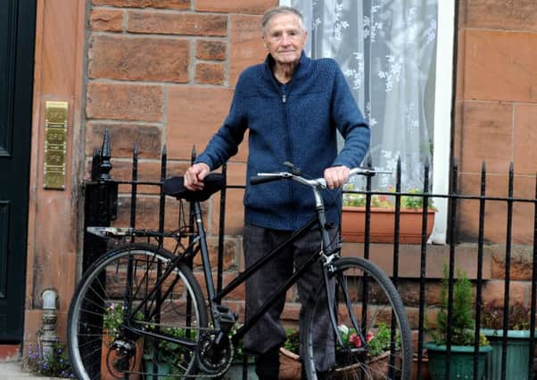 92 year old Pensioner David Turner has had his bike returned after it was stolen. Picture; Lisa Ferguson