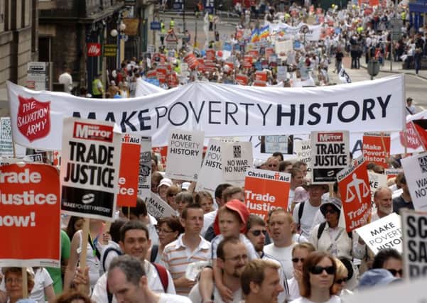 The Make Poverty History March in Edinburgh in 2005. Picture: Ian Rutherford