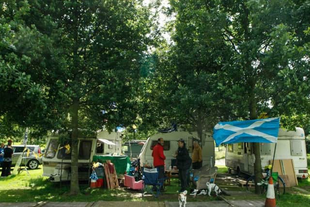 The Independance Camp, Holyrood Park, Edinburgh. Picture; Toby Williams