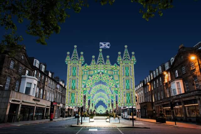 An artist's impression of the Street of Light on George Street. Picture: David P Scott
