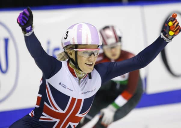 Elise Christie was on top in Canada