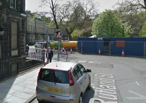The attack happened as the victim walked to Rutland Square. Picture: Google