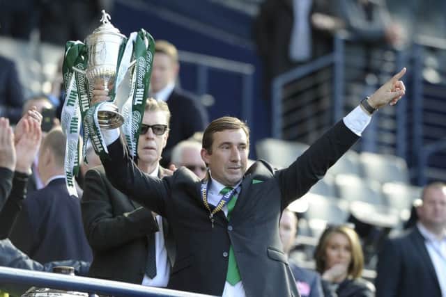 Stubbs believes he would not have been able to better winning the Scottish Cup at Hibs. Pic: Neil Hanna