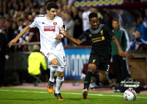 Callum Paterson was not fazed at having to try and put the brakes on Raheem Sterling of Liverpool in their Europa League clash