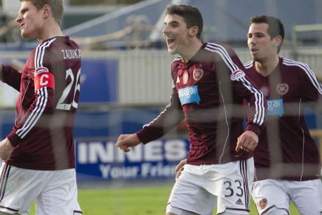 Ryan McGowan, right, celebrates a goal by Marius Zaliukas with Paterson in 2012  his breakthrough year