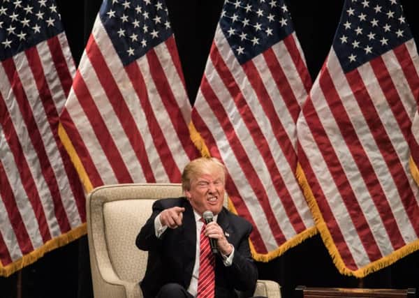 Donald Trump spouts violently intolerant opinions. Picture: Sean Rayford/Getty Images