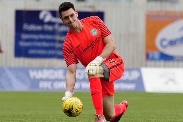 Ross Laidlaw will make his first appearance since August against Falkirk on Saturday. Pic: Michael Gillen