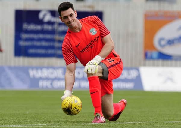 Ross Laidlaw will make his first appearance since August against Falkirk on Saturday. Pic: Michael Gillen