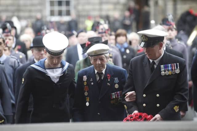 95-year-old Arctic Convoy Jim Simpson from Musselburgh pays his respects