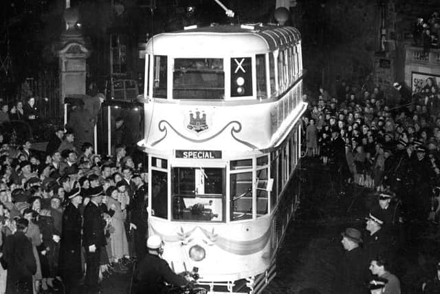 The last Tram entering the Shrubhill depot.