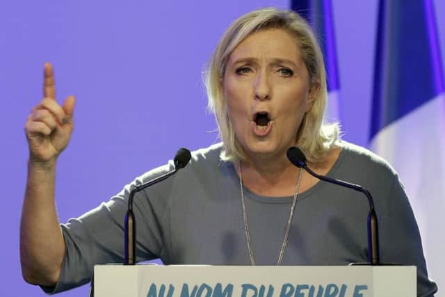Marine Le Pen's National Front Party is on the rise in France. Picture: AP Photo/Claude Paris