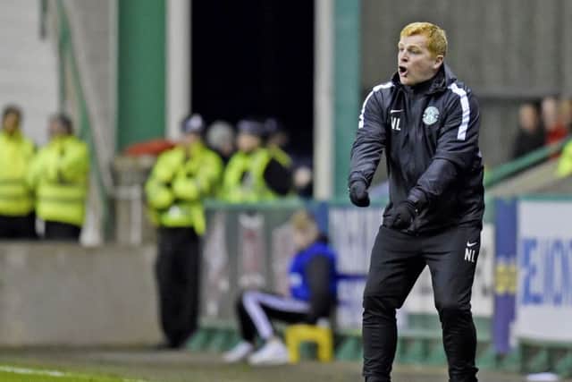 Neil Lennon expects Hibs to dish out a drubbing to an opponent soon enough. Pic: SNS
