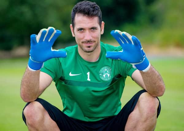 Ofir Marciano should be back in goal for Hibs when Queen of the South come to town. Pic: SNS