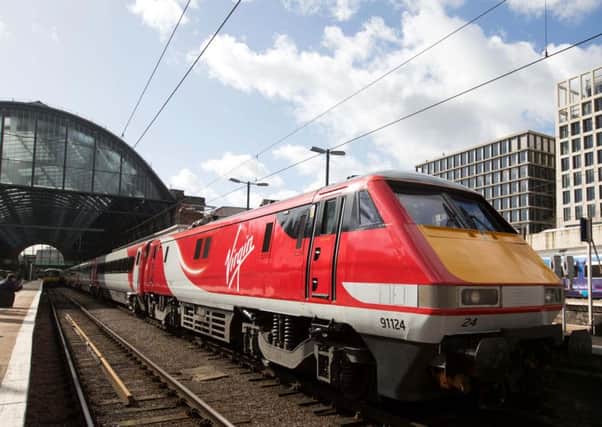The first Virgin East Coast train at the launch of Virgin Trains East Coast. Picture; PA
