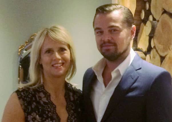 Elise Lovell with Leonardo DiCaprio at Edinburgh's Home Restaurant