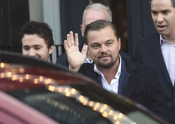 Actor Leonardo DiCaprio at Home Restaurant on Queensferry Street. Picture; Greg Macvean