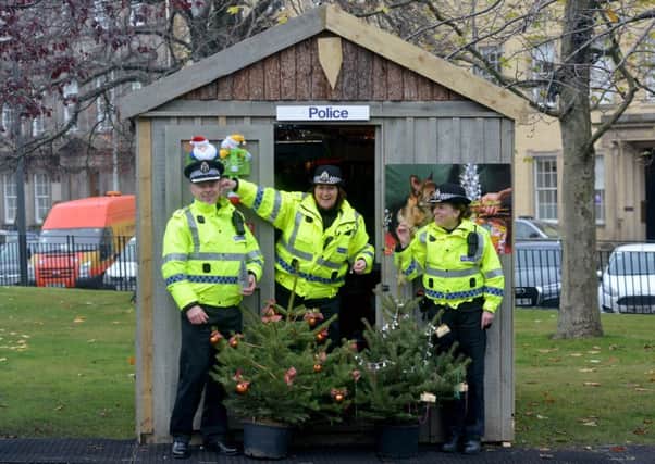 Police in Edinburgh have set up their own 'grotto' in St Andrew's Square to ensure that people enjoy a safe holiday season.