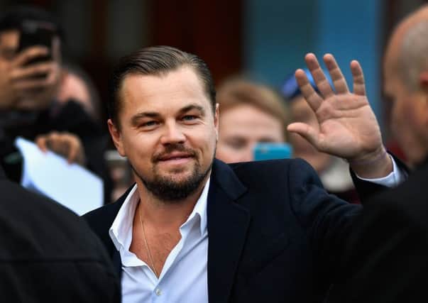 Leonardo DiCaprio pictured during his visit to the Home restaurant in Edinburgh. Picture: Getty Images